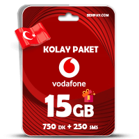 🔴خرید بسته Kolay Paket 15 GB ودافون ترکیه